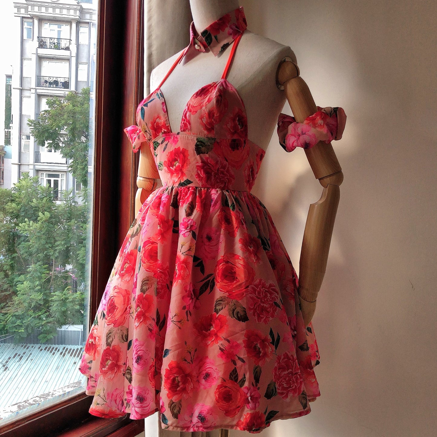 Floral Bae Orange Teacup Skater Dress