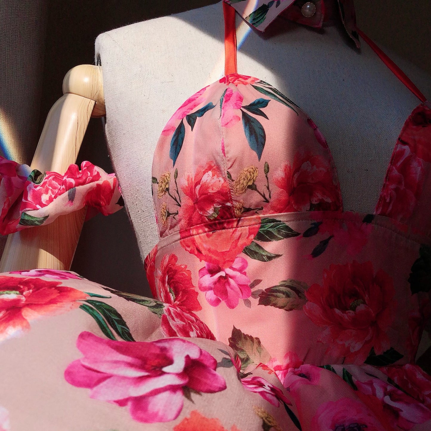 Floral Bae Orange Teacup Skater Dress