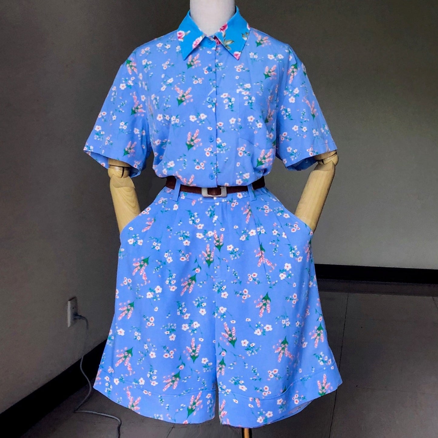 Floral Shorts Shirt Suit Set