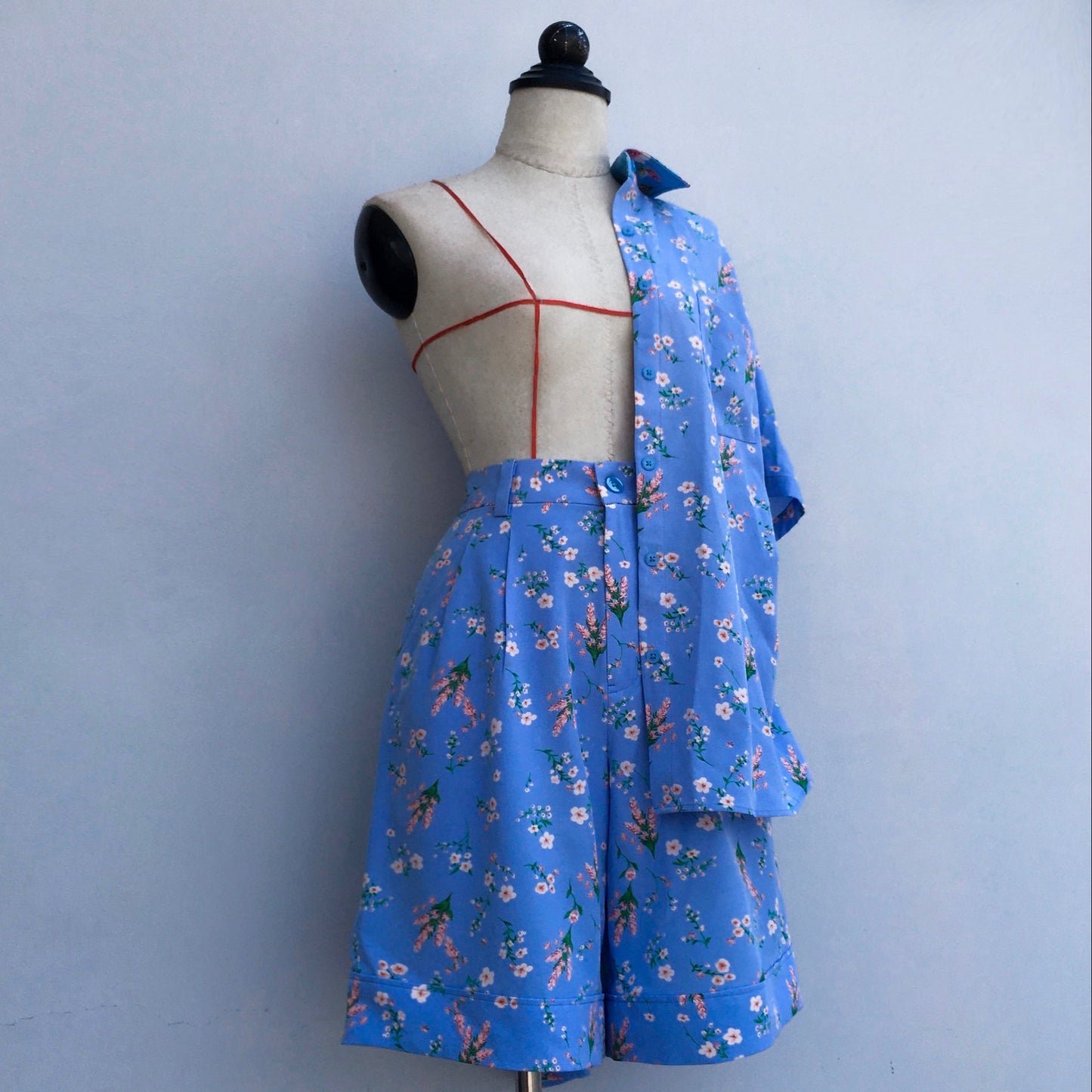Floral Shorts Shirt Suit Set
