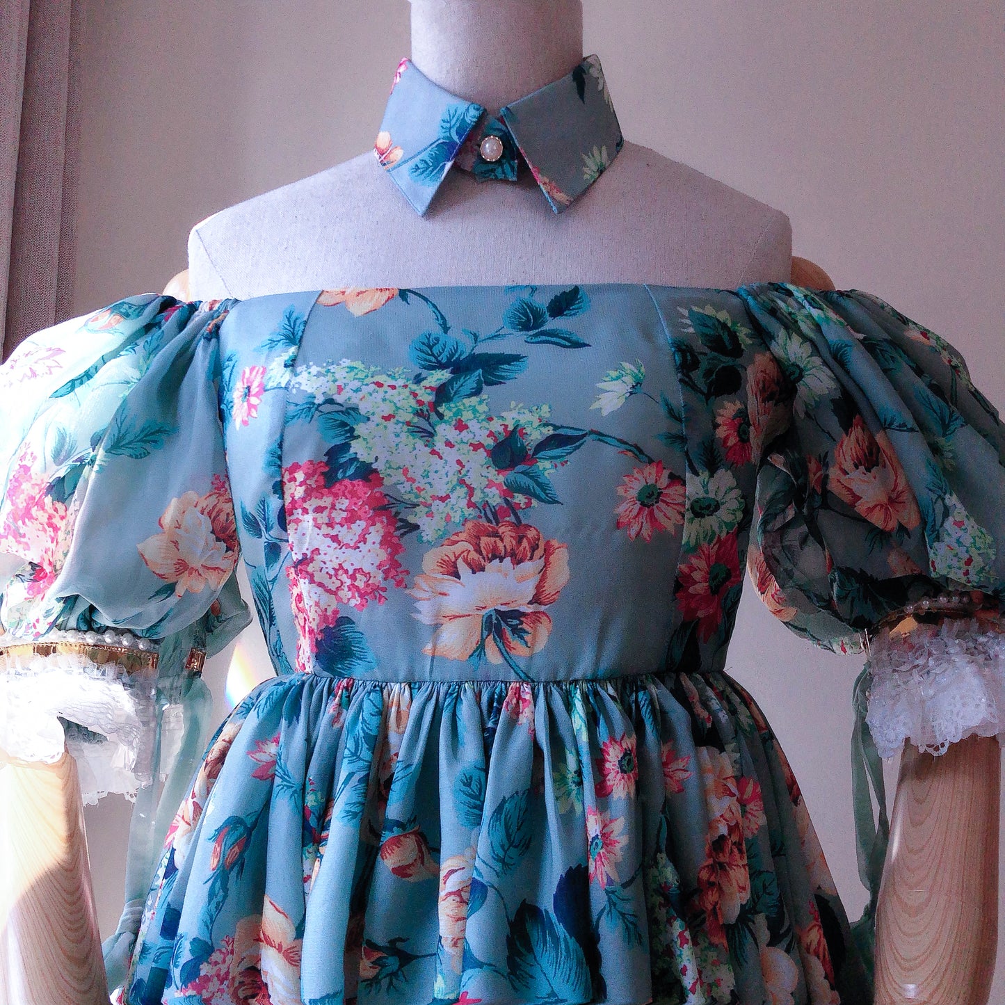 Forest Babydoll Floral Teacup Dress