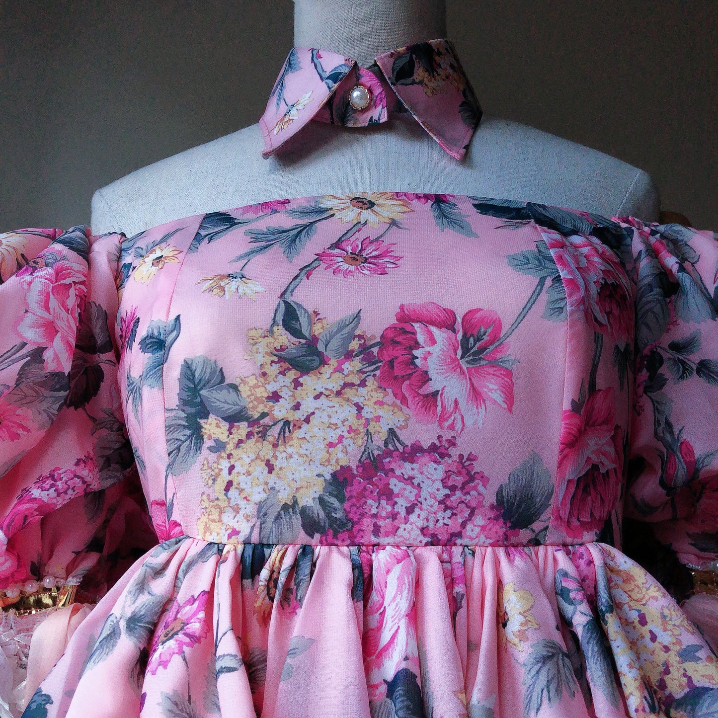 Pink Babydoll Floral Teacup Dress